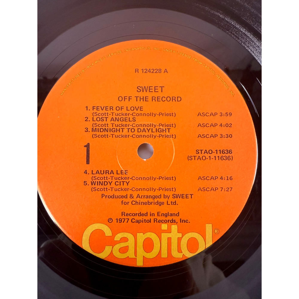 Sweet Off The Record 1977 Vinyl Capitol Records Gatefold VG+ - Picture 5 of 11
